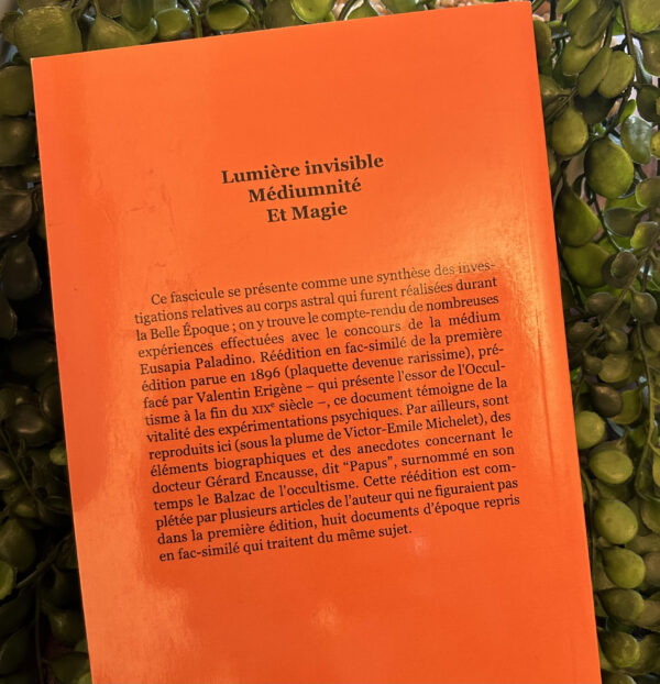 Expériences effectuées avec la médium Eusapia Paladino. Réédition en fac-similé de la première édition parue en 1896 (plaquette devenue rarissime)